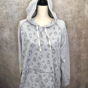 Old Navy Gray Animal Print Hoodie, size XL